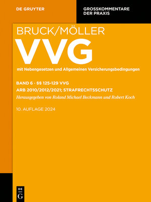 cover image of §§ 125-129 VVG